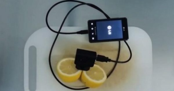 Πως μπορείτε να φορτίσετε το τηλέφωνο σας με τη χρήση λεμονιού. (Βίντεο)